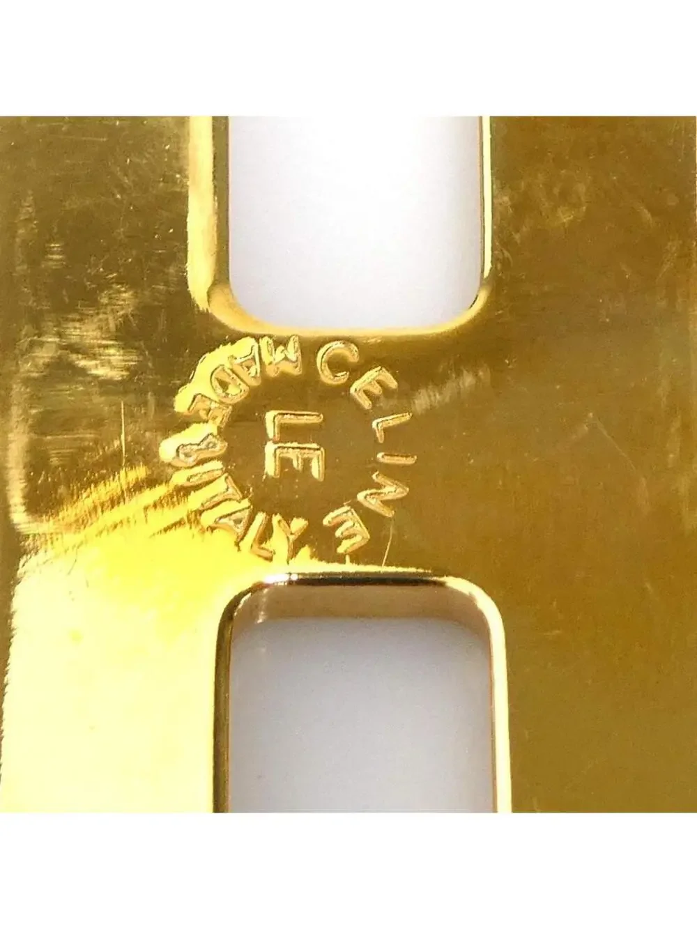 Auth Celine Brooch Gold Metal - #303089C14B